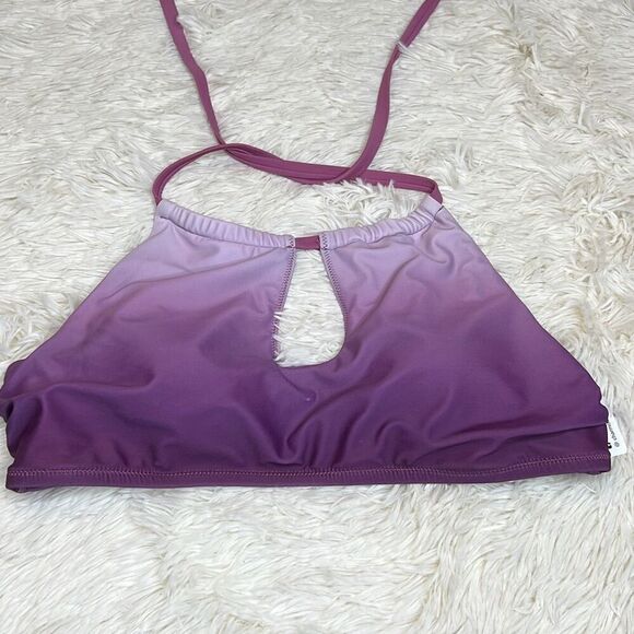 Pinkblush Lavender Ombre Keyhole Front Halter Two-Piece Bikini Set Nwt Large - Picture 4 of 14